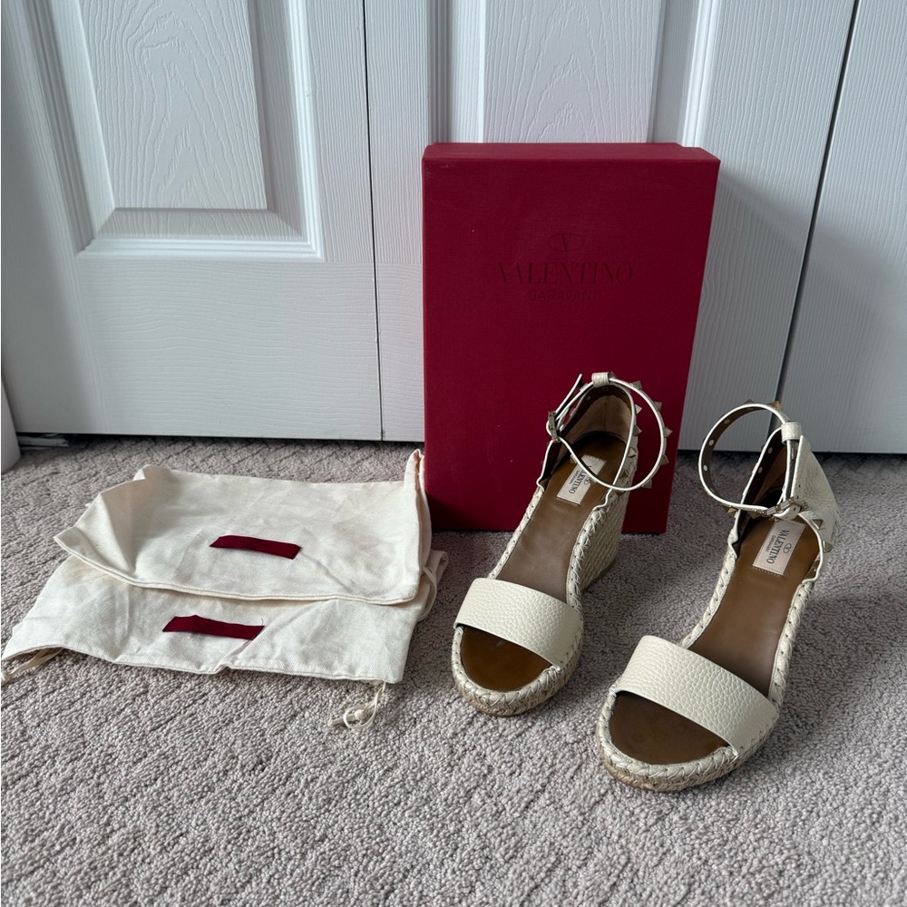 Valentino Women's Beige Espadrille Sandals